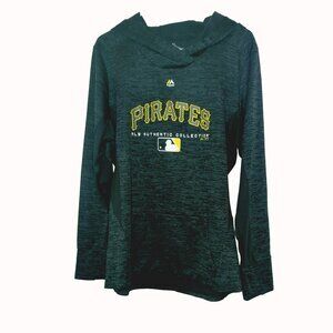 Majestic MLB Pirates Mens XL Black Hoodie Authentic Collection Fan Fashion